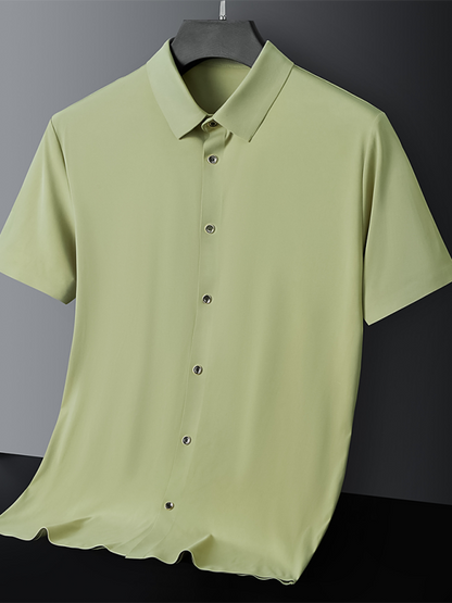 Men's light ice silk high elastic short sleeve shirt - Hiccupzz