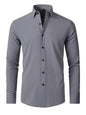 Men's non-iron wrinkle-resistant long-sleeve shirt - Hiccupzz