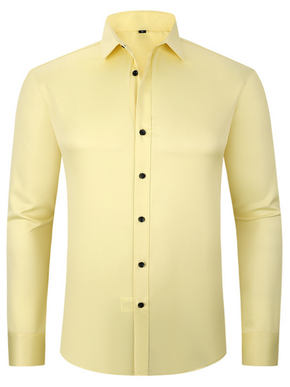 Men's non-iron wrinkle-resistant long-sleeve shirt - Hiccupzz