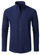 Men's non-iron wrinkle-resistant long-sleeve shirt - Hiccupzz