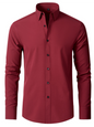 Men's non-iron wrinkle-resistant long-sleeve shirt - Hiccupzz