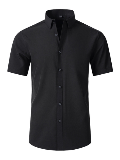 Men's non-iron wrinkle-resistant short-sleeved shirt - Hiccupzz
