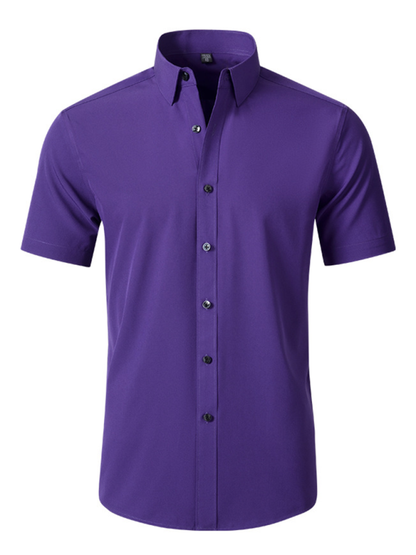 Men's non-iron wrinkle-resistant short-sleeved shirt - Hiccupzz