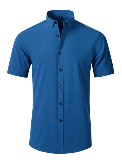 Men's non-iron wrinkle-resistant short-sleeved shirt - Hiccupzz