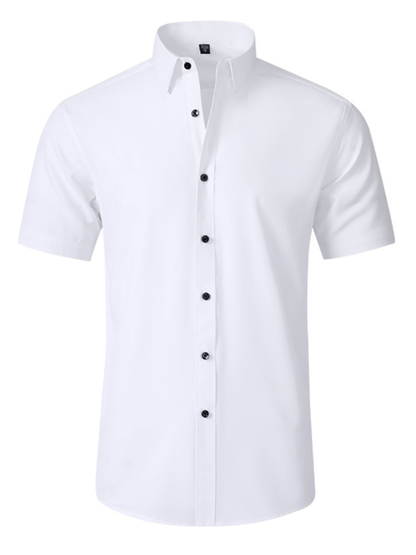Men's non-iron wrinkle-resistant short-sleeved shirt - Hiccupzz