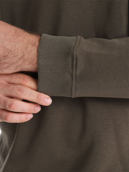 Men's Loose Solid Color Round Neck Casual Long Sleeve Sweatshirt - Hiccupzz