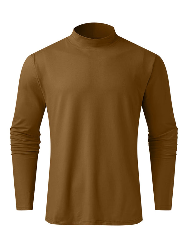 Men's turtleneck long sleeve t-shirt