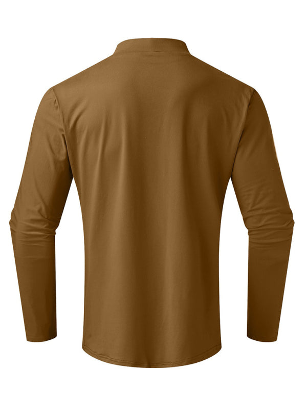 Men's turtleneck long sleeve t-shirt