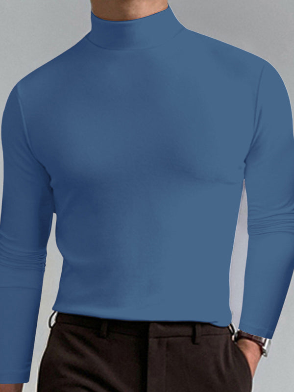 Men's turtleneck long sleeve t-shirt