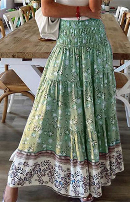 Ladies Casual Fashion Boho Print Skirt - Hiccupzz