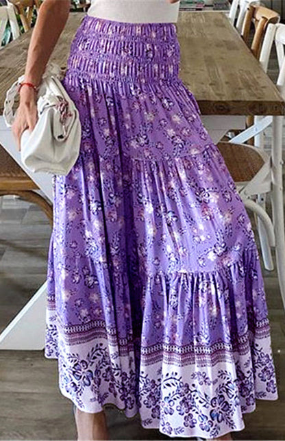 Ladies Casual Fashion Boho Print Skirt - Hiccupzz
