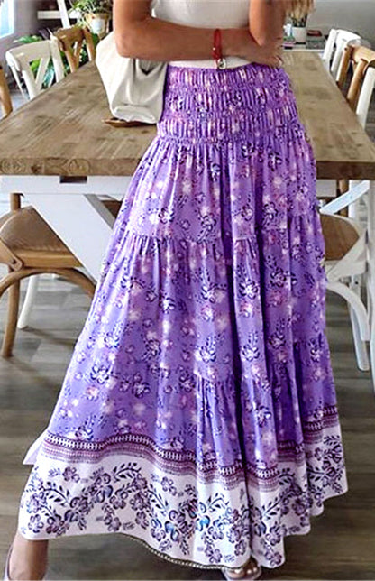 Ladies Casual Fashion Boho Print Skirt - Hiccupzz
