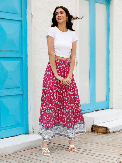 Ladies Casual Fashion Boho Print Skirt - Hiccupzz