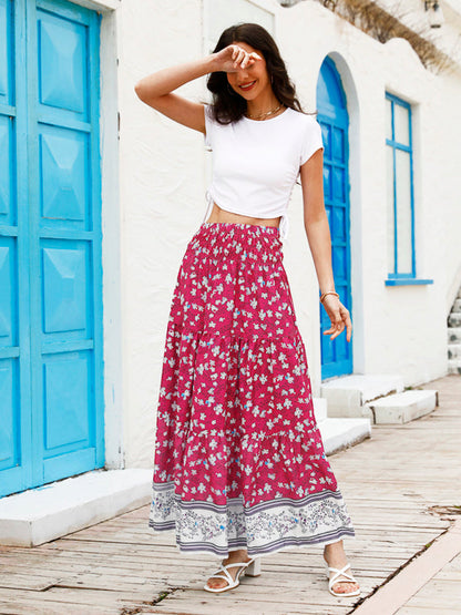 Ladies Casual Fashion Boho Print Skirt - Hiccupzz