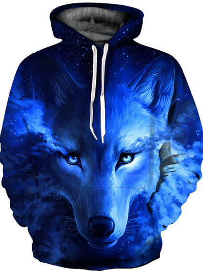 Unisex's Wolf Pattern Hoodie - Hiccupzz