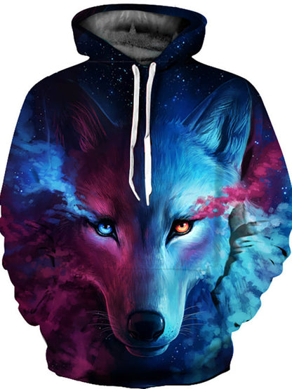Unisex's Wolf Pattern Hoodie - Hiccupzz