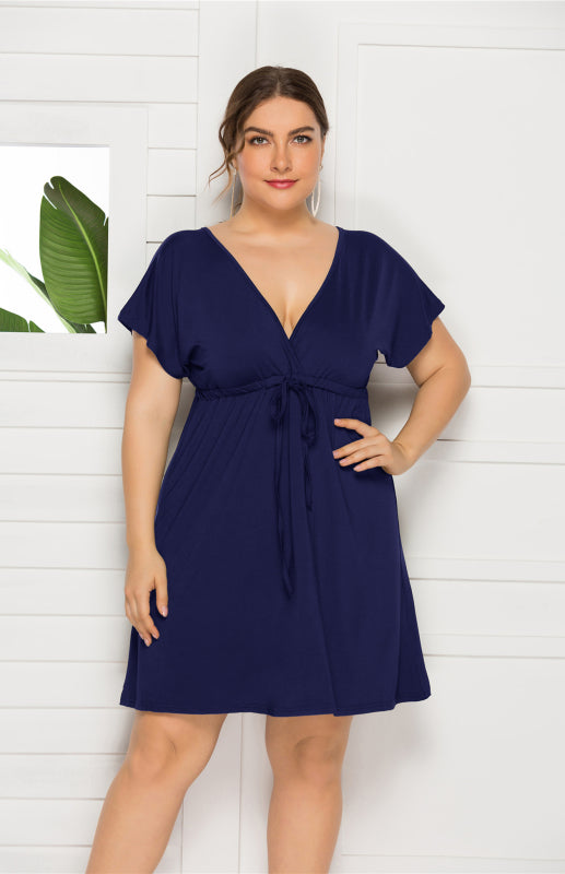 Comfortable High Elasticity Solid Leisure Maternity Dress for Spring-Summer