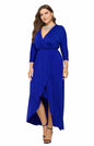 Women's Plus Size Solid Deep V Dress - Hiccupzz