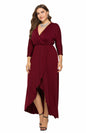 Women's Plus Size Solid Deep V Dress - Hiccupzz