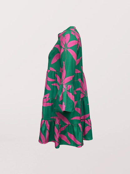 Women's Floral Print Babydoll Dress - Hiccupzz
