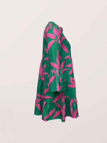 Women's Floral Print Babydoll Dress - Hiccupzz