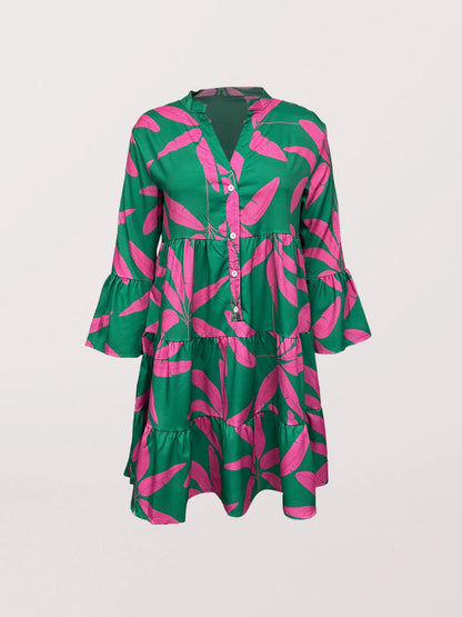 Women's Floral Print Babydoll Dress - Hiccupzz