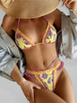 Women's Ethnic Print Halter Neck Tie Bikini Set - Hiccupzz