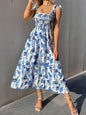 Sexy Slim Dress Sleeveless Sling Print Temperament Women's Long Dress - Hiccupzz