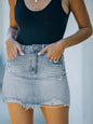 Women's New Casual Ripped Denim Skirt - Hiccupzz