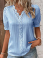 Summer new holiday fashion hollow short-sleeved women's shirt - Hiccupzz