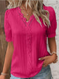 Summer new holiday fashion hollow short-sleeved women's shirt - Hiccupzz