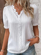 Summer new holiday fashion hollow short-sleeved women's shirt - Hiccupzz