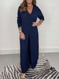 New women's clothing casual home going out slit long jacket trousers suit - Hiccupzz
