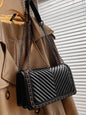 Embroidered thread chain portable small square bag shoulder bag - Hiccupzz
