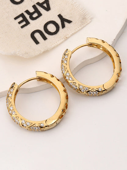 Rhombus artificial gemstone earrings - Hiccupzz