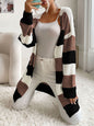 Women's Fashion New Arrival Long Buttonless Colorblock Sweater Jacket - Hiccupzz