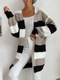 Women's Fashion New Arrival Long Buttonless Colorblock Sweater Jacket - Hiccupzz