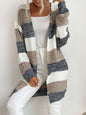 Women's Fashion New Arrival Long Buttonless Colorblock Sweater Jacket - Hiccupzz