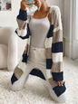 Women's Fashion New Arrival Long Buttonless Colorblock Sweater Jacket - Hiccupzz