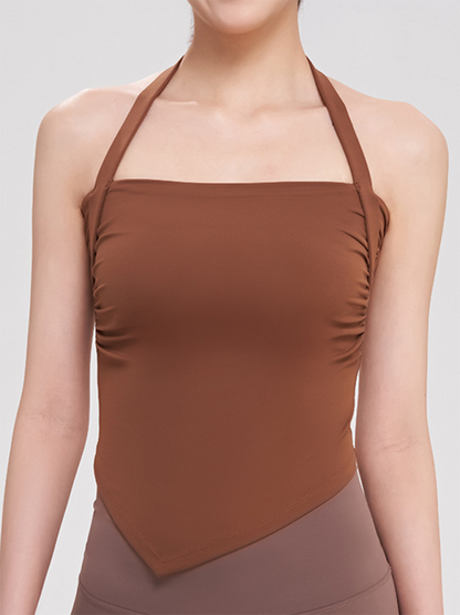 women's halter neck sports tight vest yoga clothing - Hiccupzz
