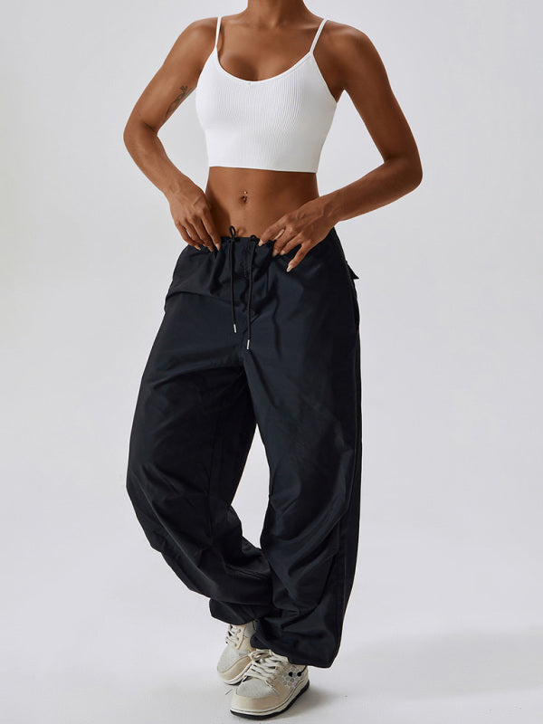 women's loose straight leg casual pocket overalls - Hiccupzz