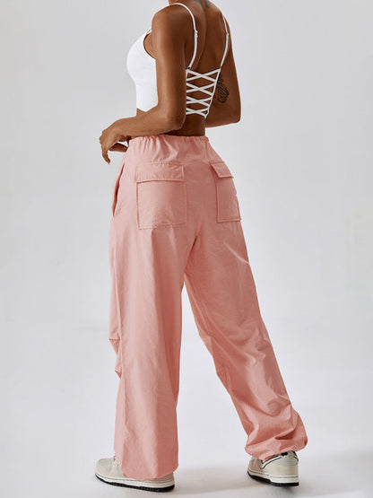 women's loose straight leg casual pocket overalls - Hiccupzz