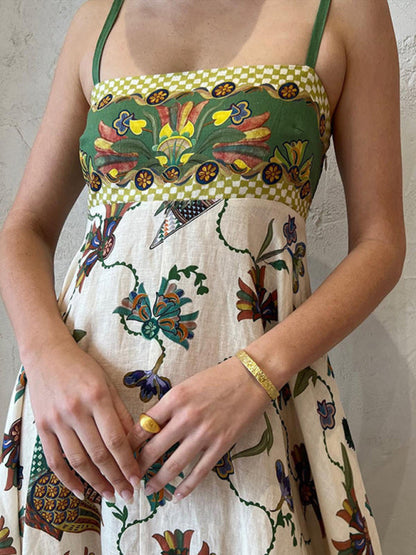 New Sling Print Sleeveless Swing Sexy Dress - Hiccupzz