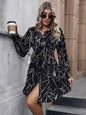 New casual printed shirt long sleeve dress - Hiccupzz