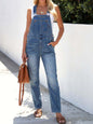 Women's washed blue overalls jeans jumpsuit - Hiccupzz