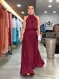 New sleeveless strappy casual backless halterneck pleated dress - Hiccupzz