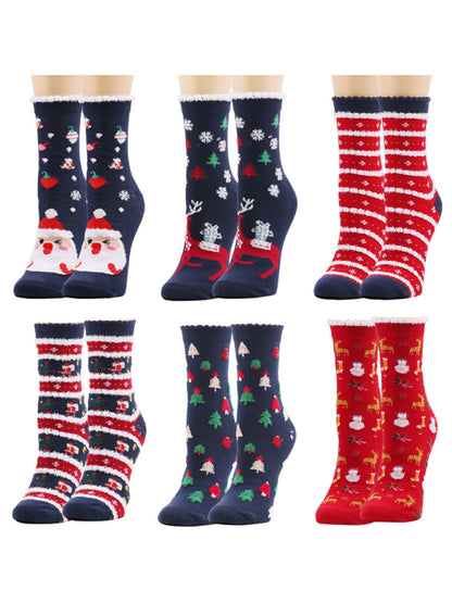 New autumn and winter woolen socks Christmas mid-calf socks Christmas socks - Hiccupzz