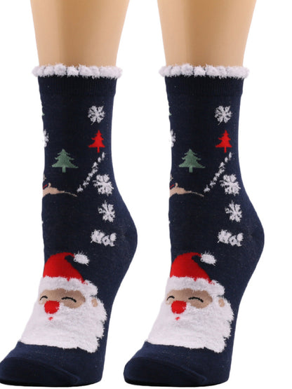 New autumn and winter woolen socks Christmas mid-calf socks Christmas socks - Hiccupzz