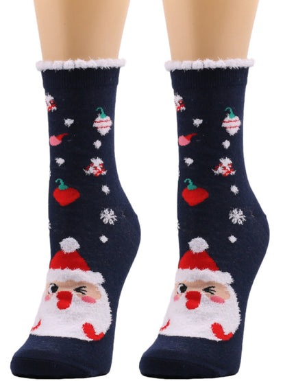 New autumn and winter woolen socks Christmas mid-calf socks Christmas socks - Hiccupzz