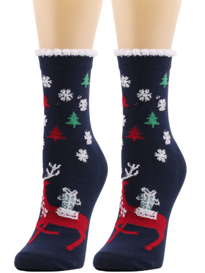 New autumn and winter woolen socks Christmas mid-calf socks Christmas socks - Hiccupzz